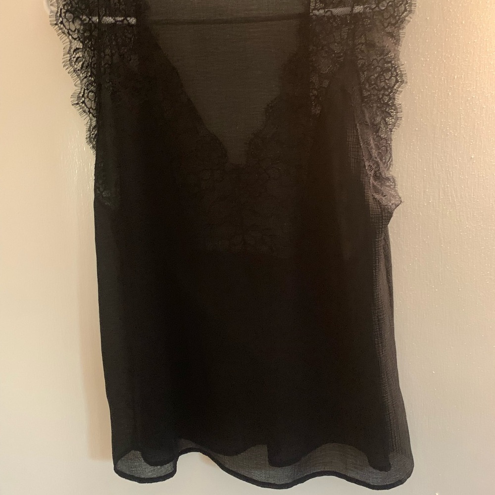 Lovestich Black Lace Top with Connected Shelf Liner - Picture 6 of 6